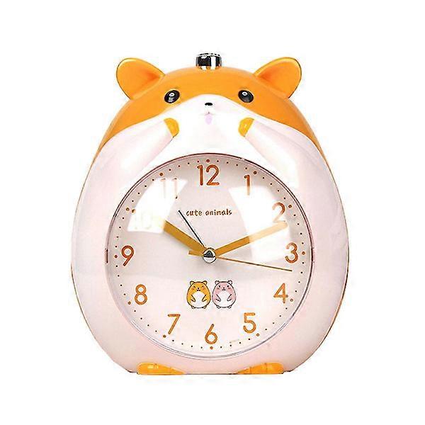 Hamster pattern for children Anime Alarm clock Non-ticking analog clock