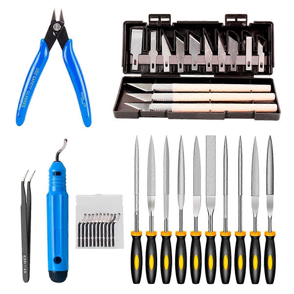 Deburring Tool Kit Engraving Carving Tool DIY 3D Printer Part 3D Model File Cutter Scraper Material