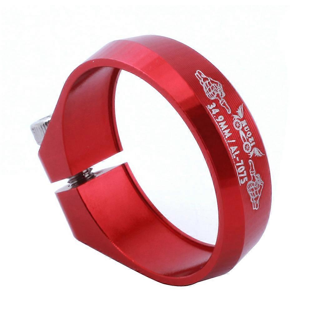 Bicycle Seat Tube Clamp with Strong Aluminum Alloy Material for 34 9mm Diameter Red Color