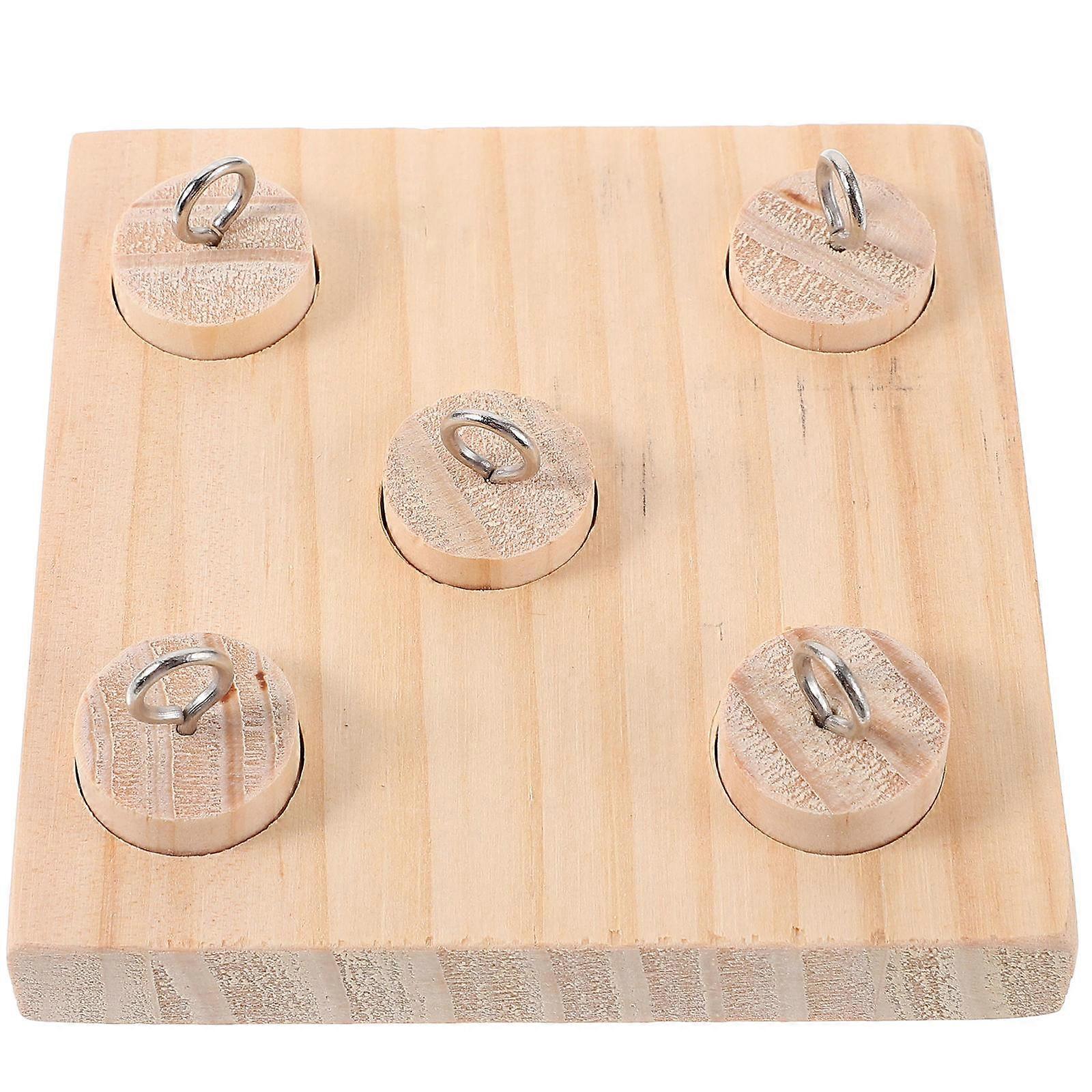 Pet Bite Toy Parrot Intelligence Training Toy Wood Color 10x8cm Size 1Set