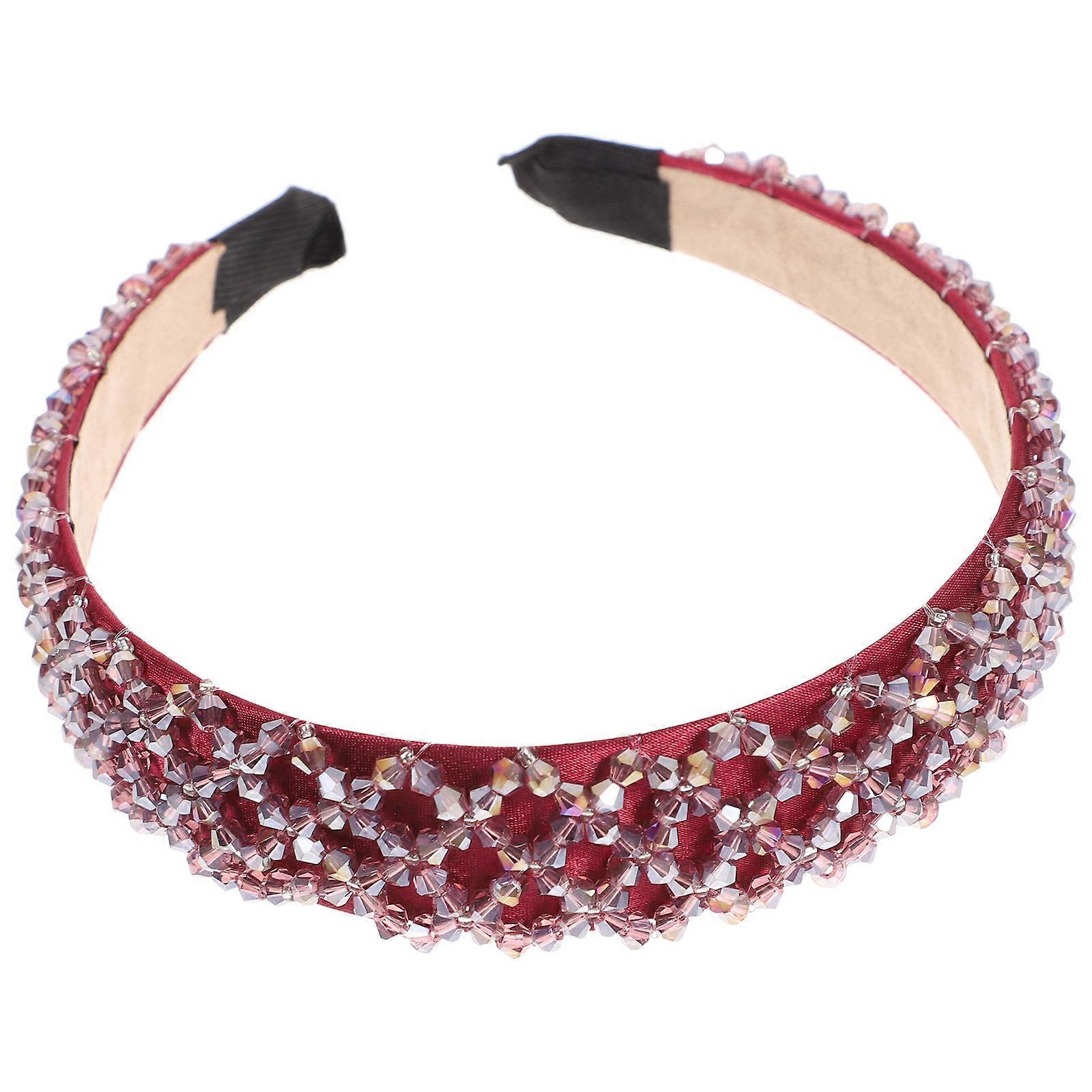 Worgeous Elegant Hair Accessory for Female with Bead Band for Bride and Man