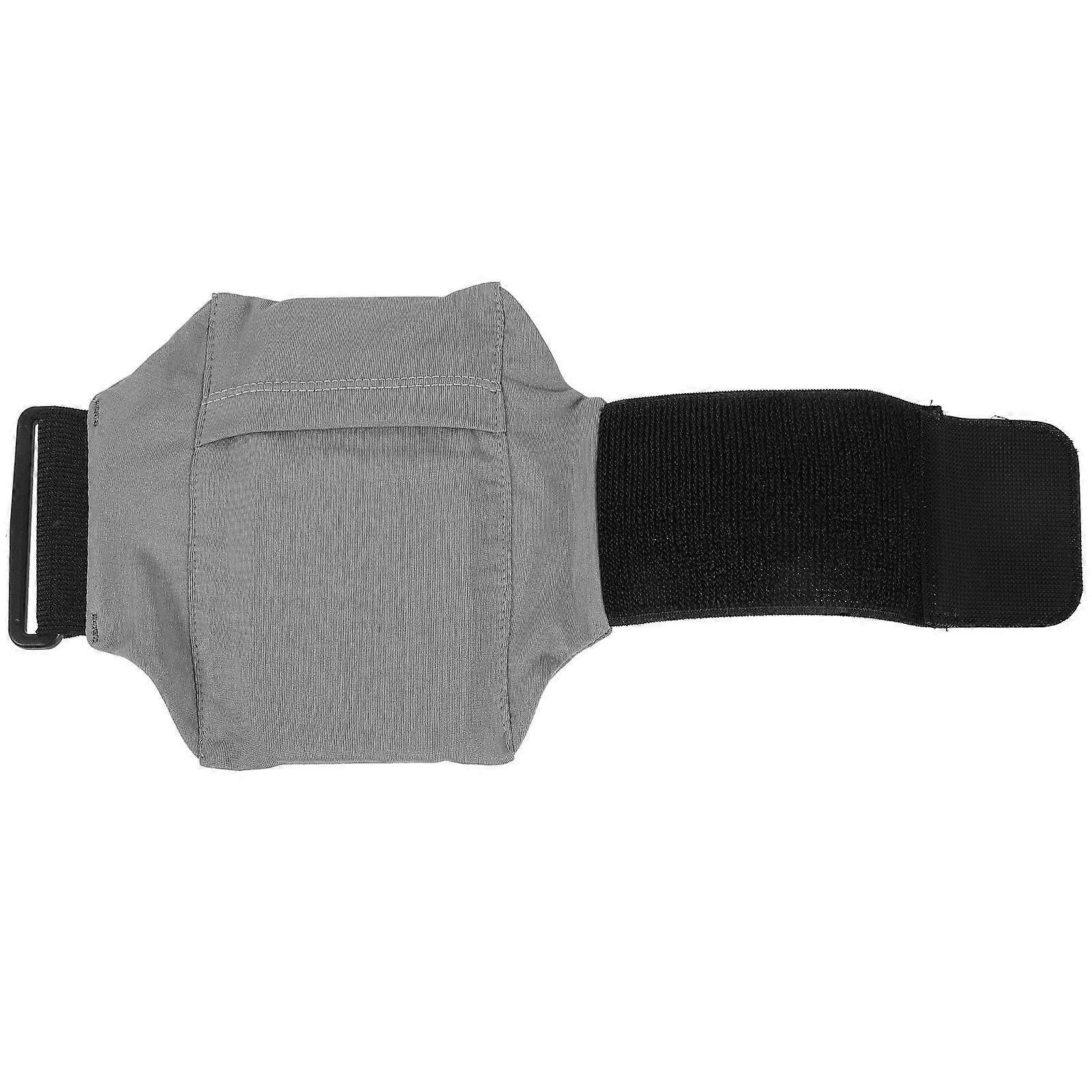 Adjustable Elastic Calf Bag with Hook and Loop Tape for Phone Storage – Lightweight Sports Leg Pouch for Running and Outdoor Workouts – Grey