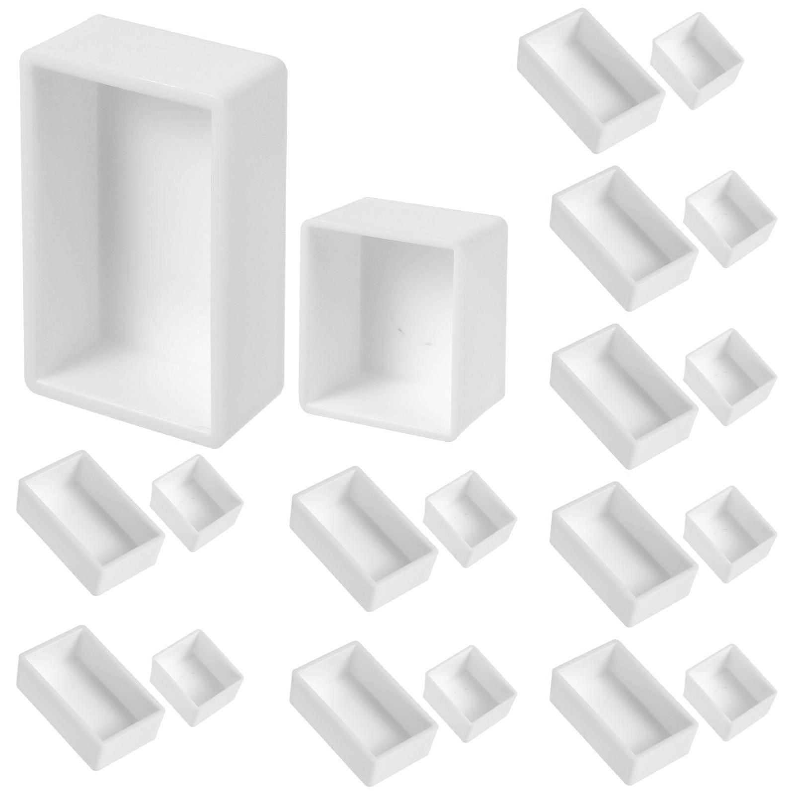 Watercolor Pans Empty for by Artists and Students in White Durable Plastic with 1 Set of Half and Full Pans