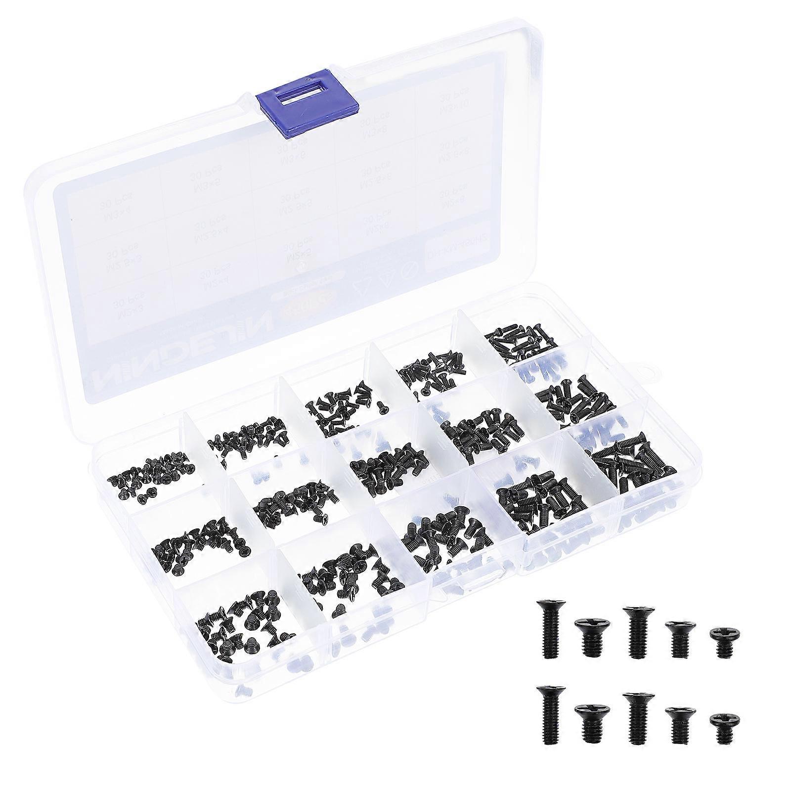 Multi Purpose Screws 1 Set for Professional Use in Electronics Small Size Rust-Proof 450Pcs