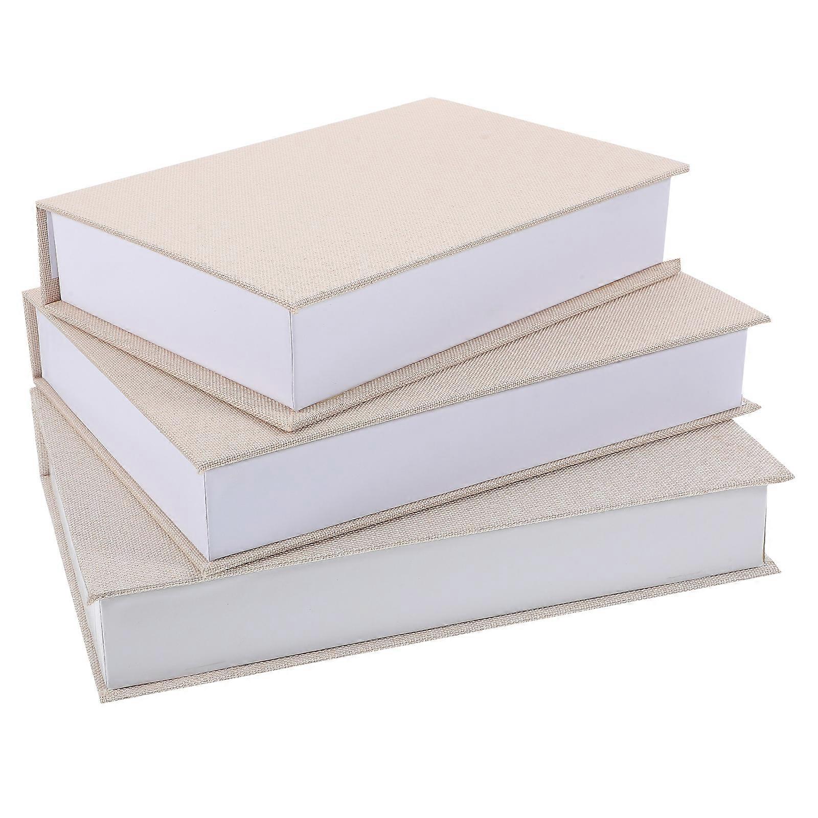 Multi Functional Fake Book Storage Box 3Pcs Design For Bookshelf Display And Office Decor 25X18X3.8CM