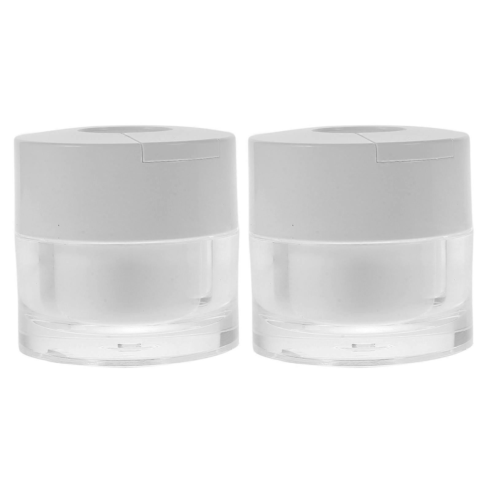 Travel Containers for Creams White Face Cream Bottles with Spoon Lid 2Pcs
