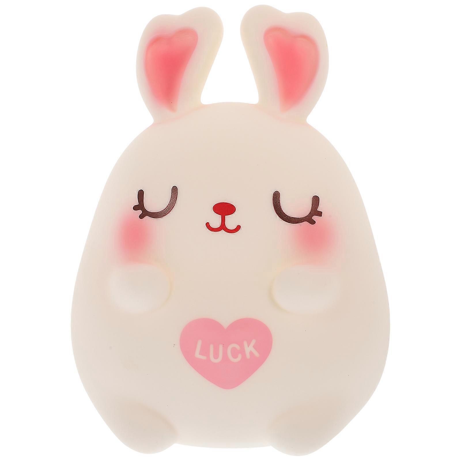 Rabbit Piggy Bank White Sugar Glue Coin Versatile Savings Capacity Decor for Storage