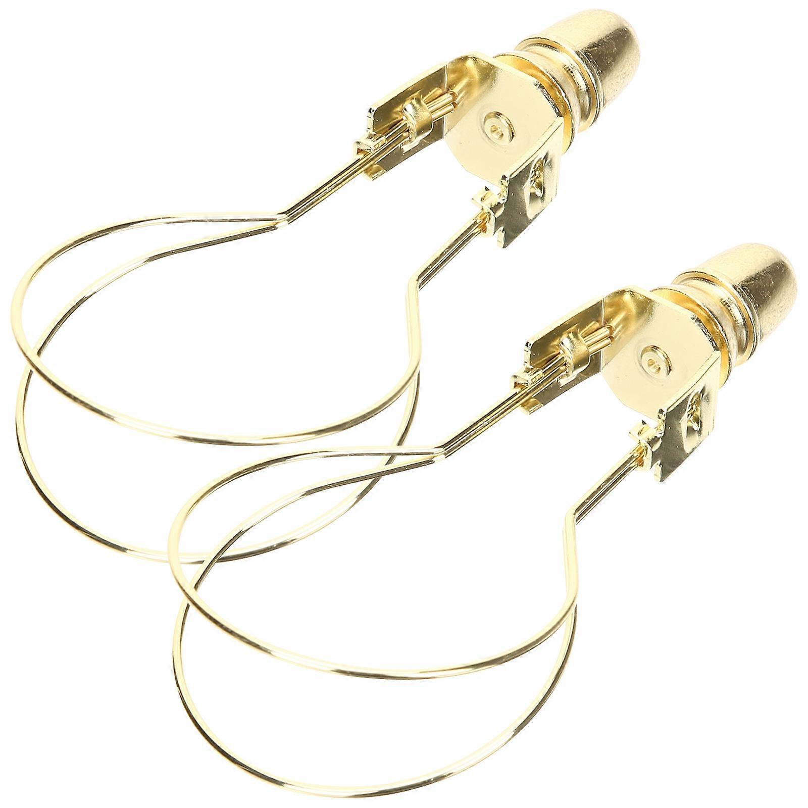 Lampshade Fittings Lighting Accessories Gold Color For Standing Lamps 12.5x5.5cm High Strength Holder 2Pcs