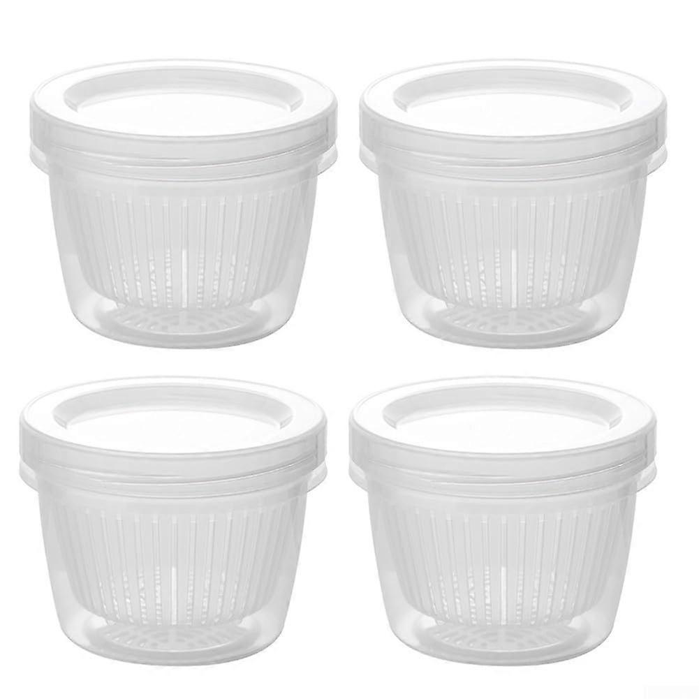 Refrigerator Drainage Basket Storage Box with Innovative Drainage Protection, Compact Stackable Design for Fresh Produce Organization