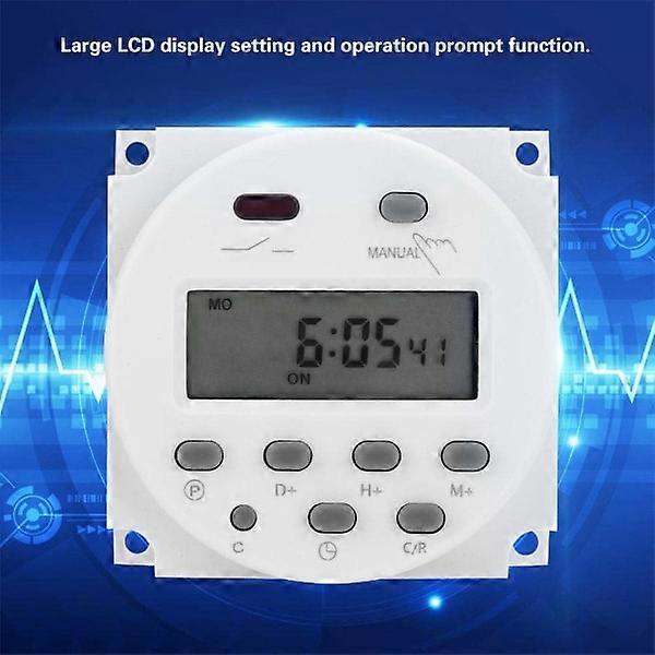 DC 12V Timer Switch 16A Digital Electronic LCD Time Relay Programmable Controller
