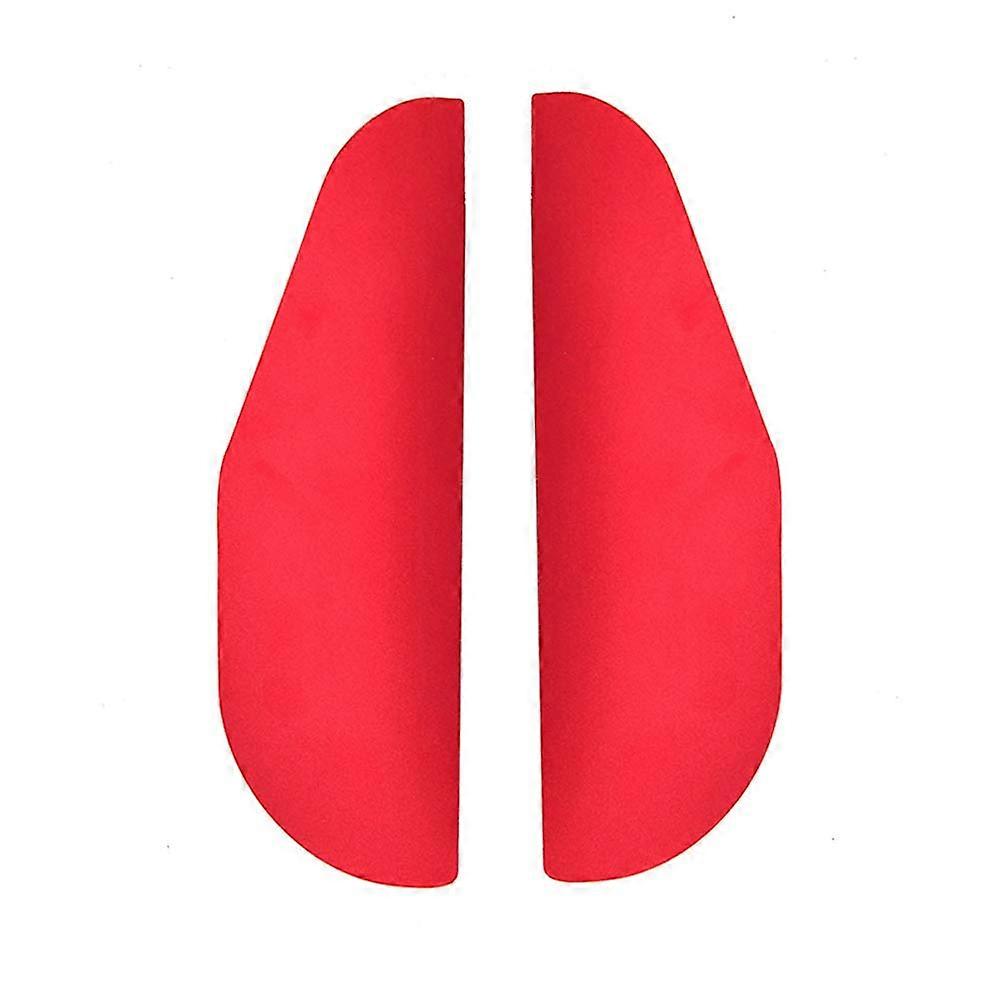 Pack of 2 Car Rear View Mirror Eyebrow Cover Aluminium Alloy Red