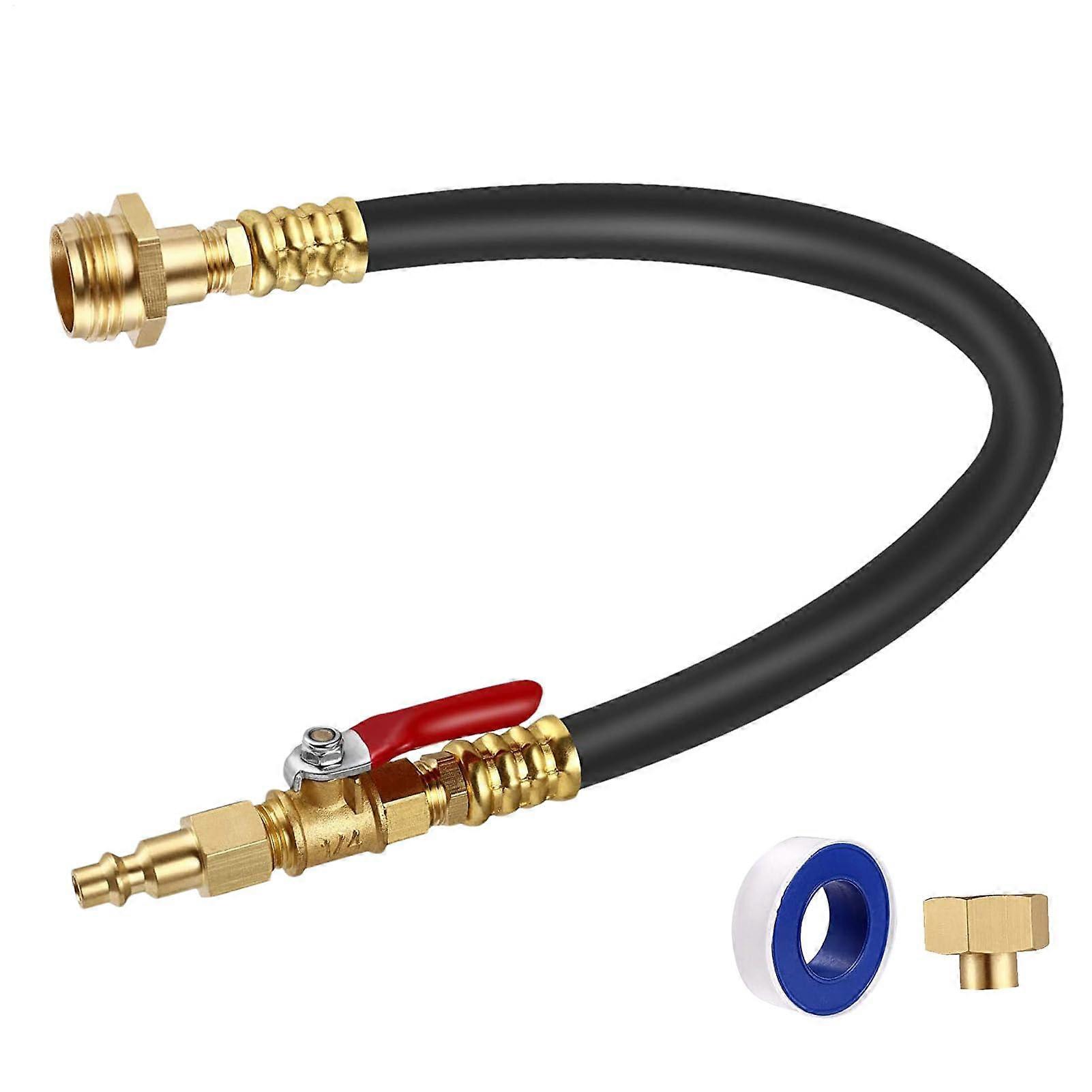 Winter Drain Adapter for Motorhomes  With Check Valve to Secure Your Motorhome, Blow Out  QuickConnect Plug