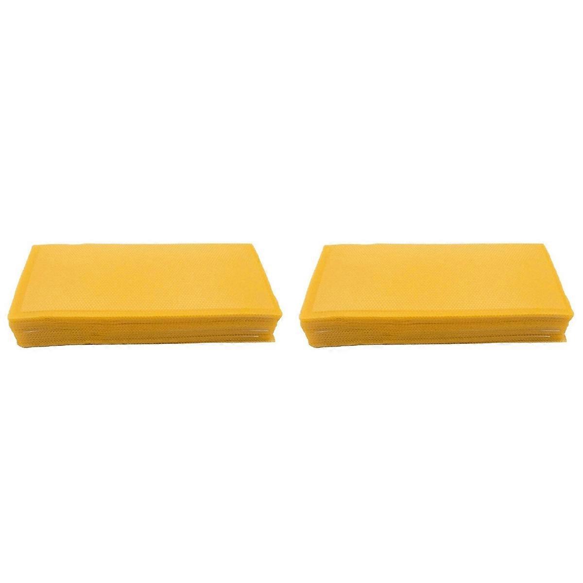 60Pcs Honeycomb Foundation Bee Wax Foundation Sheets Paper Candlemaking Beeswax Flakes Beekeeping To