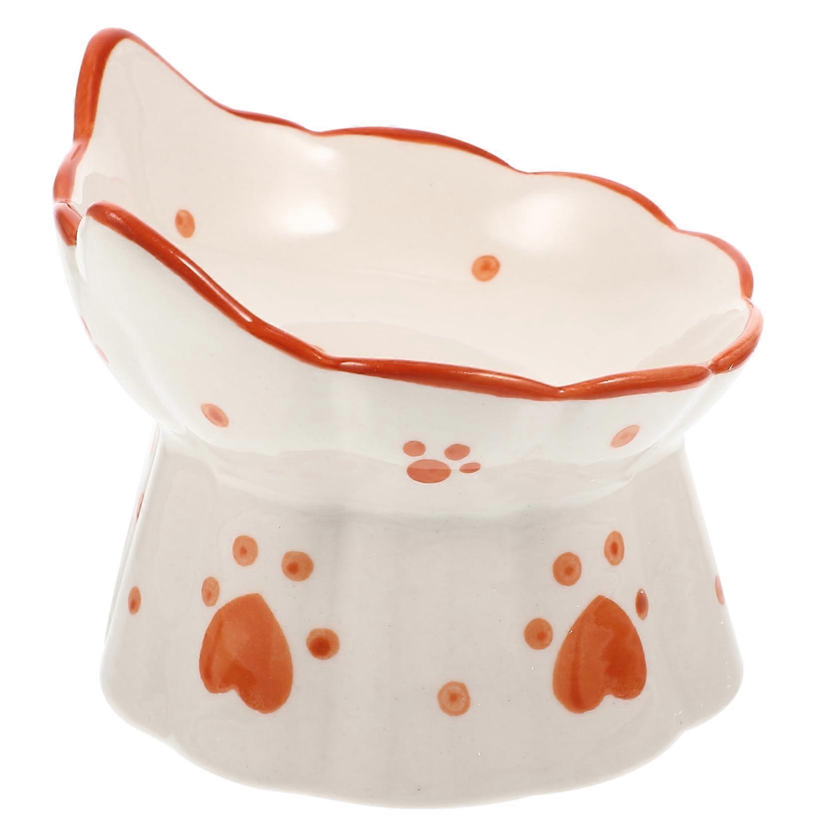 Stabiler Erhoehter Doppel-Katzennapf For Cats Neck-Guard Elevated Double Cat Bowl Feeder Sturdy Raised Cat Feeding Stand