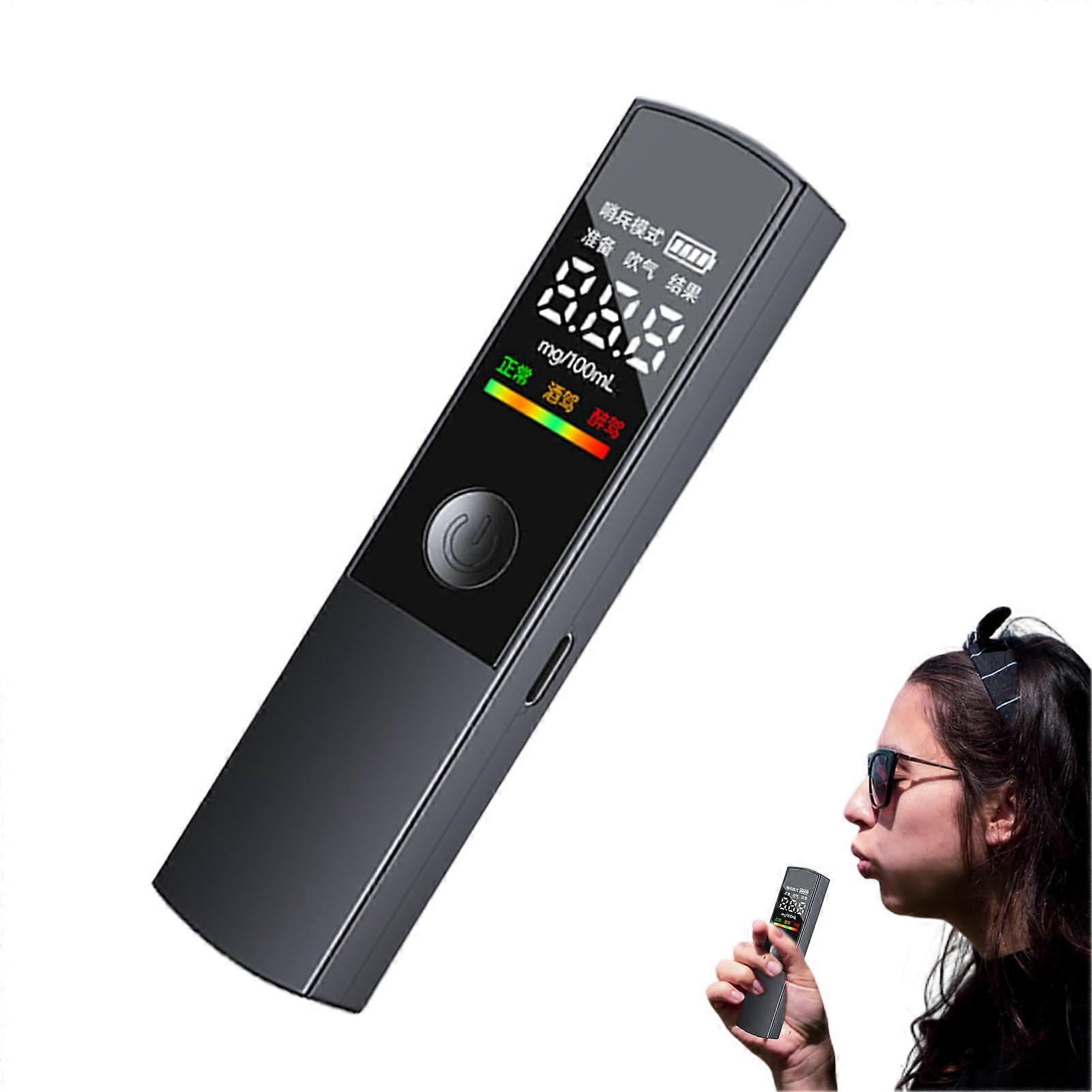 Alcohol tester for cars  Breathalyzer with breath analysis, compact portable precise reusable