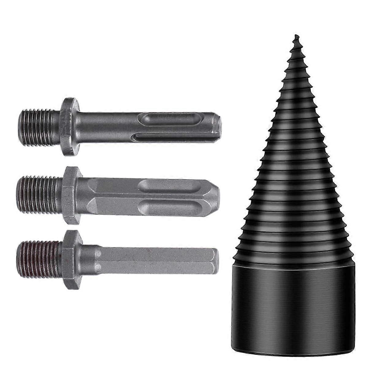 Cone Drill Bit Set For Wood Splitting And Firewood High Performance Drill Driver Compatible