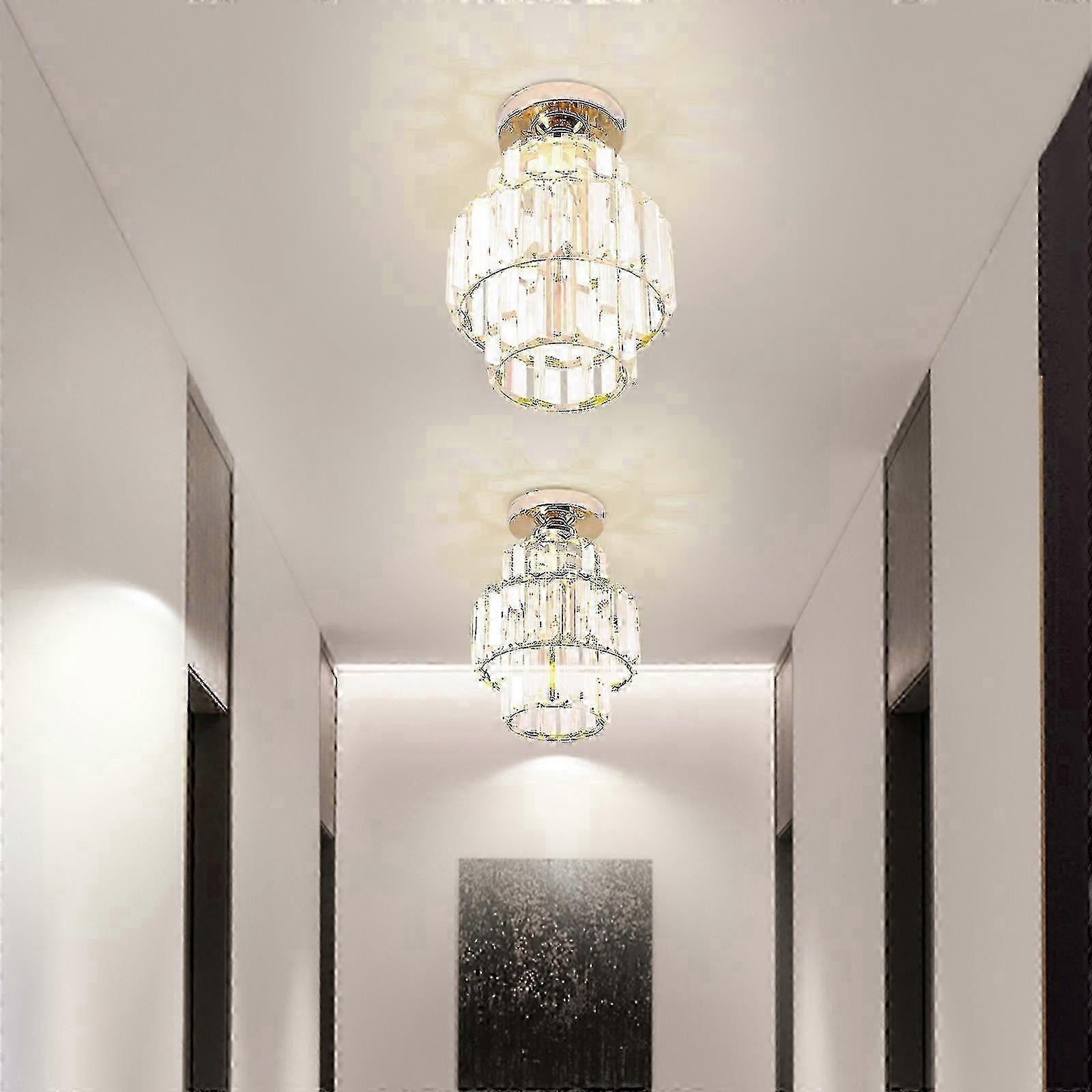 2025 Ceiling Lights Mini Chandelier Crystal Ceiling Light Semi Flush Mount Ceiling Lighting Fixture Modern Crystal Ceiling Lamp