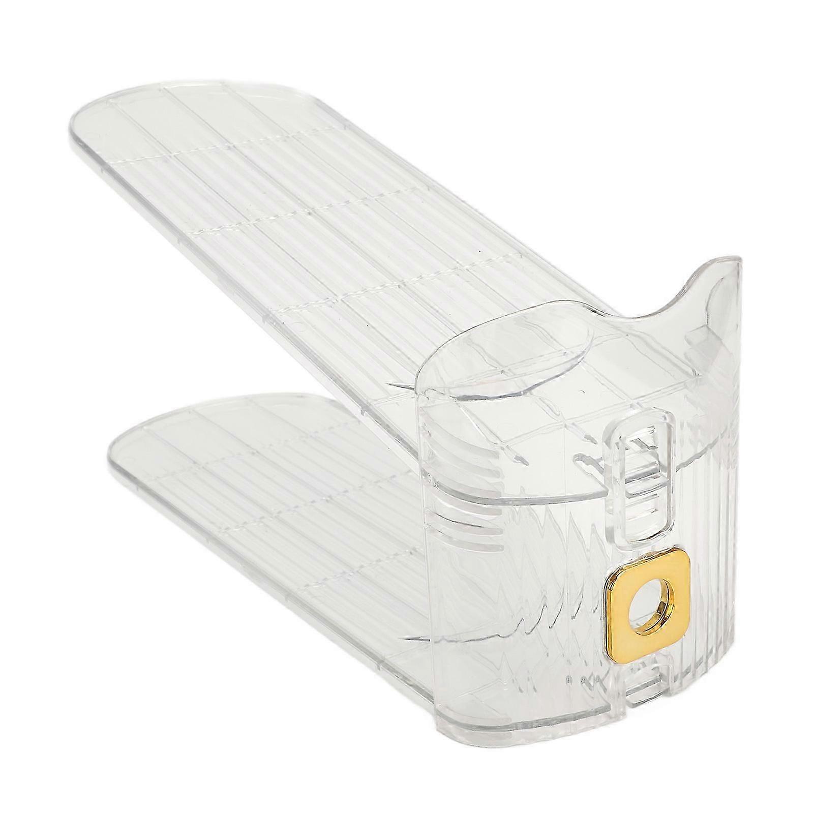Double Layer Adjustable Shoe Slots Organizer | Space Saving Transparent Design for Closet