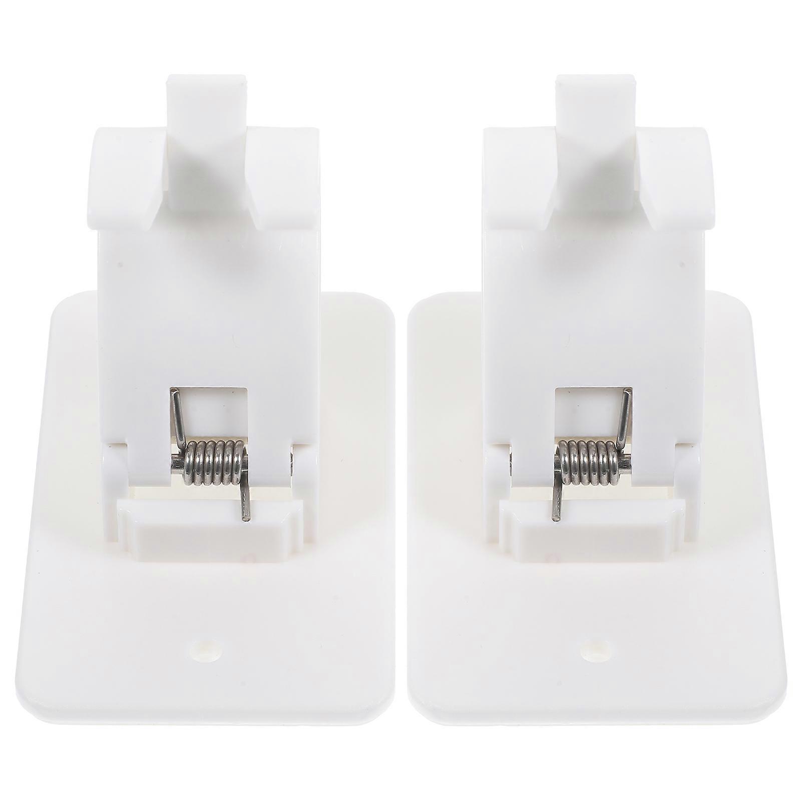 2pcs Curtain Rod Brackets Self Adhesive Holder Mount Nail Free Hooks
