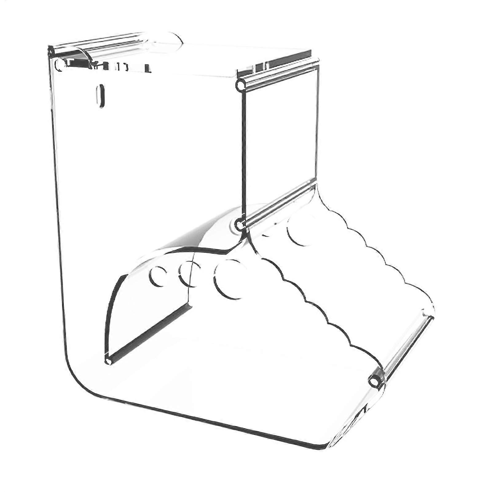 Hamster Food Dispenser 400ml Automatic Acrylic Feeder for Small Animals with Large Capacity Clear Design