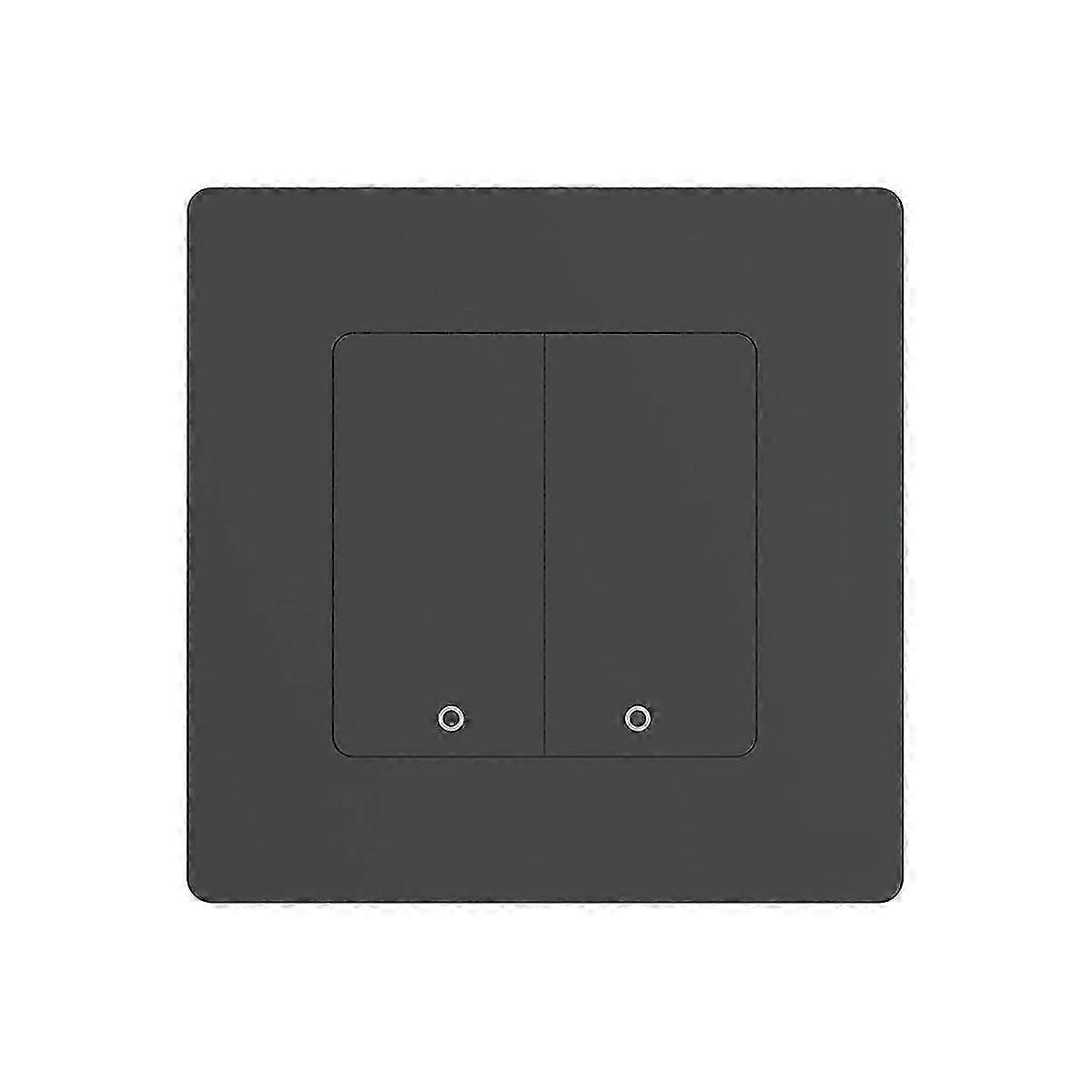 Tuya WiFi Smart Light Switch 2-Gang Dimmer Works with Alexa Google Home, Remote Control via Smart Life App for Smart Home Automation