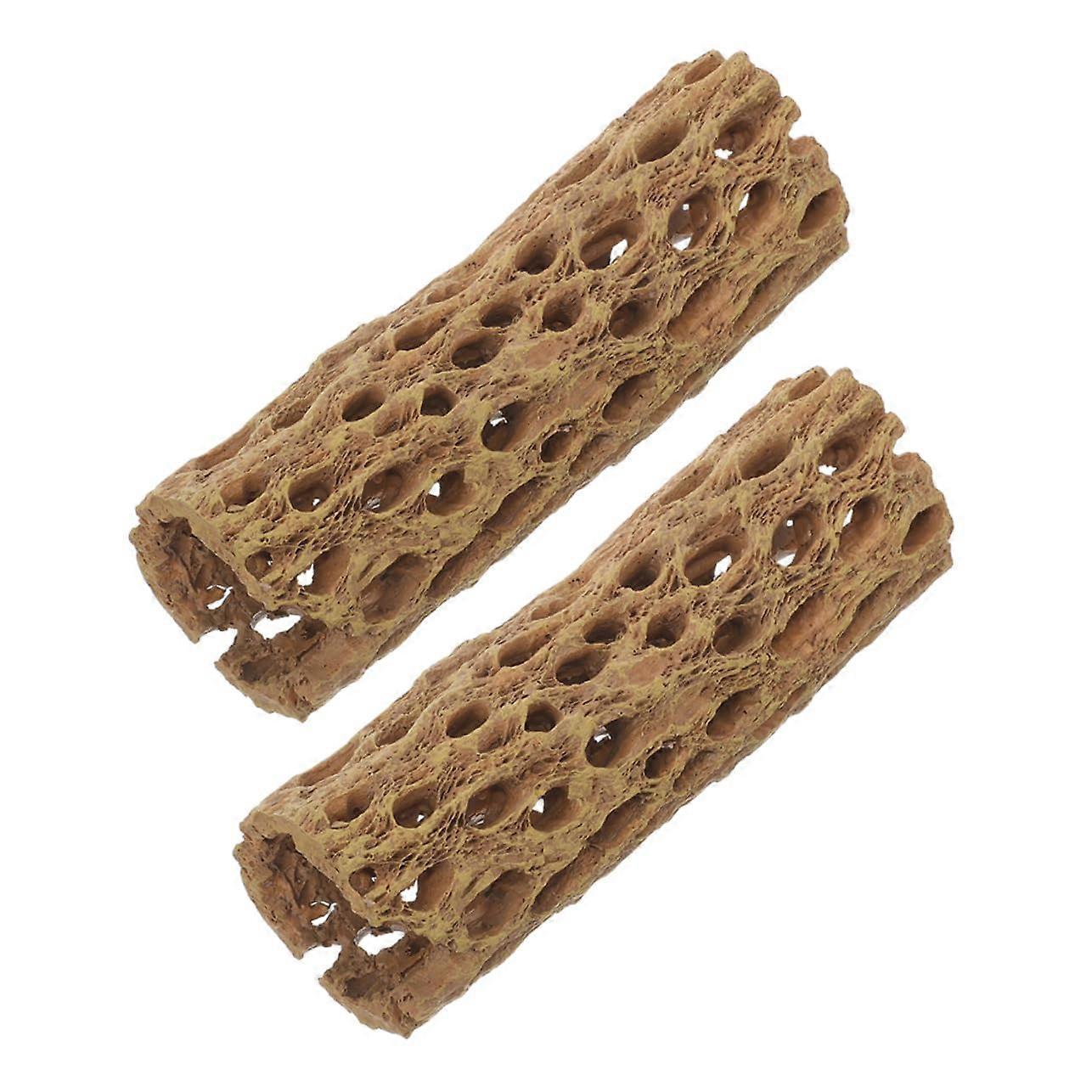 2 Pieces Resin Aquarium Decoration for Betta and Shrimp, Fish Hideouts for Freshwater Aquariums and Fish Tanks