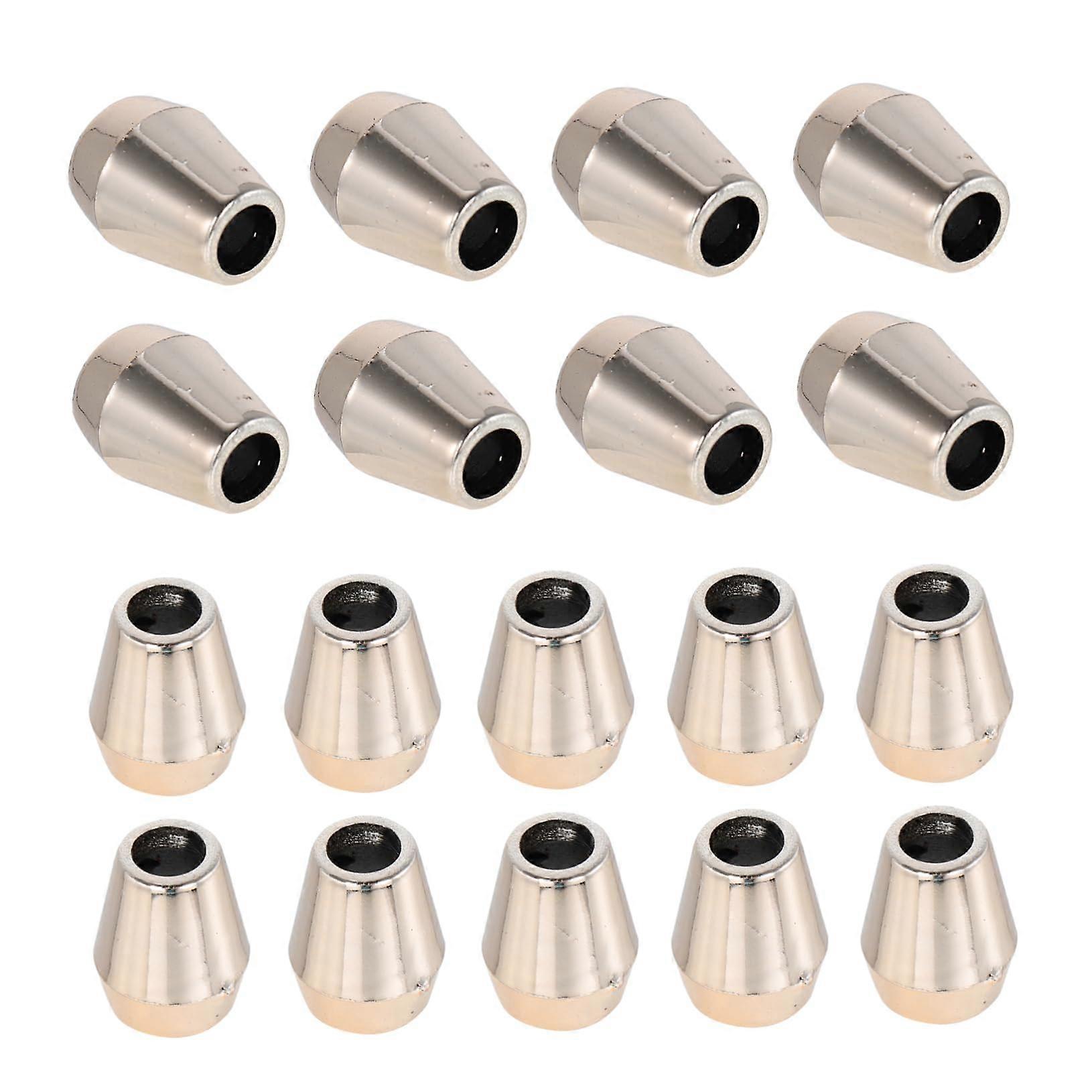 Pack of 100 Rope Stoppers Drawstring Switch Cord Ends Lock Zippers Nylon Golden