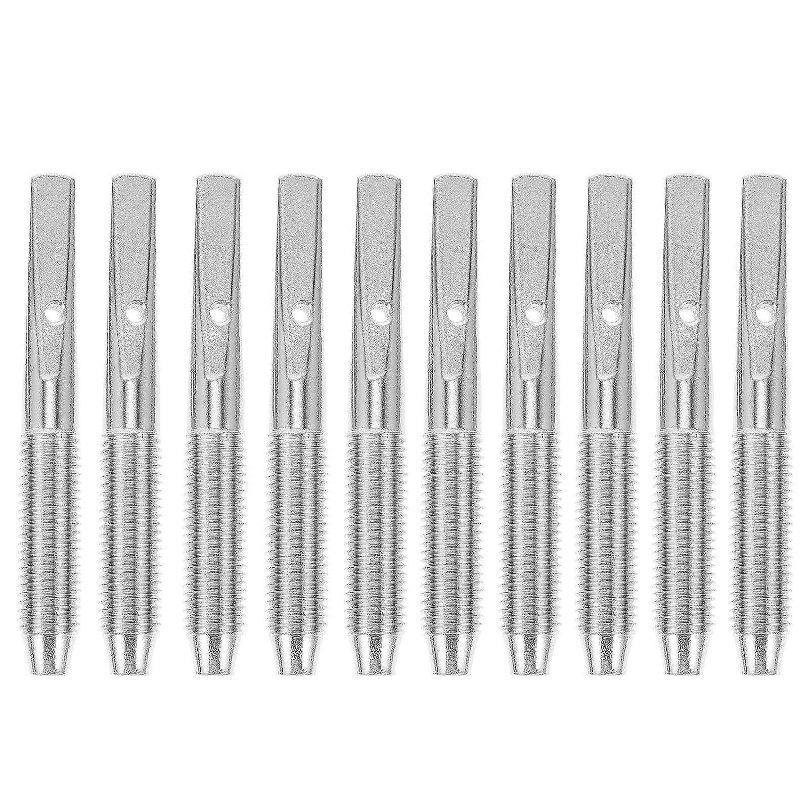 Professional Metal Lyre Harp Pegs for Instrument Tuning Silver Color Durable and Smooth 10 Pieces