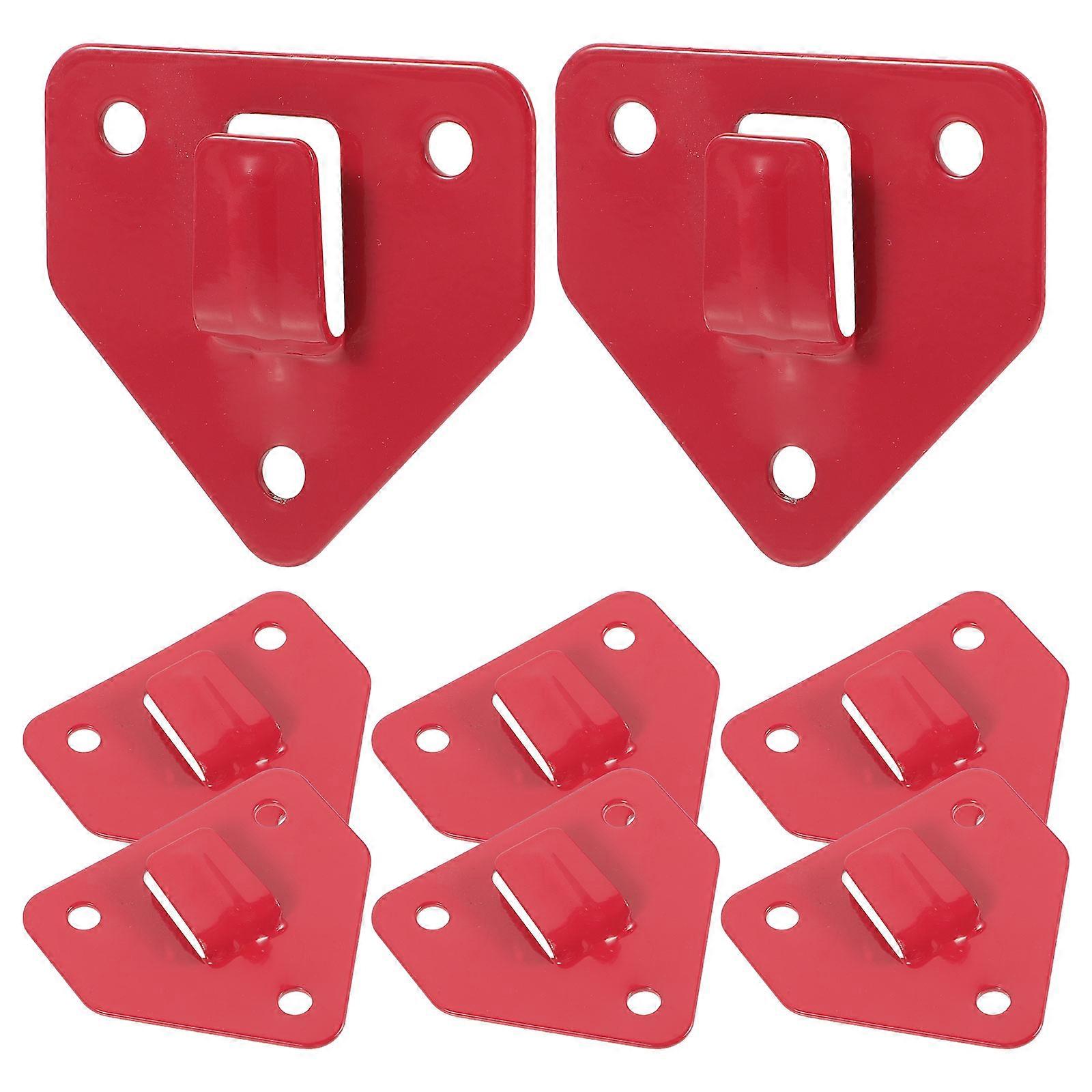 Fire Extinguisher Hook Plate 8Pcs For Office Home Shop Environment Designed For Secure Storage Metal Construction In Red