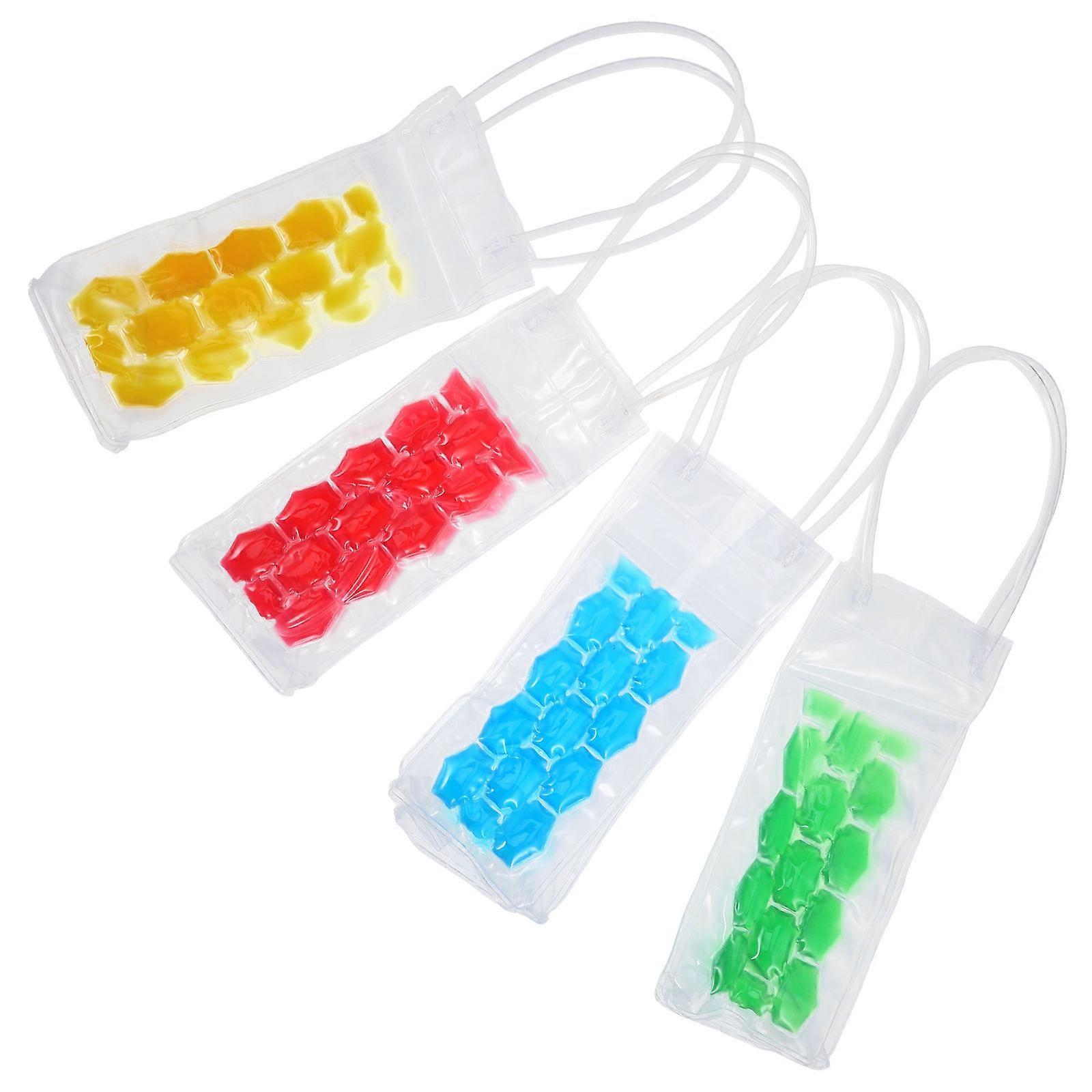 Bottle Cooler Bag Made Of Food Grade PVC For Pool Parties Adults 38 X 10 X 24 Cm Ice-Free Cooling 4 Pcs