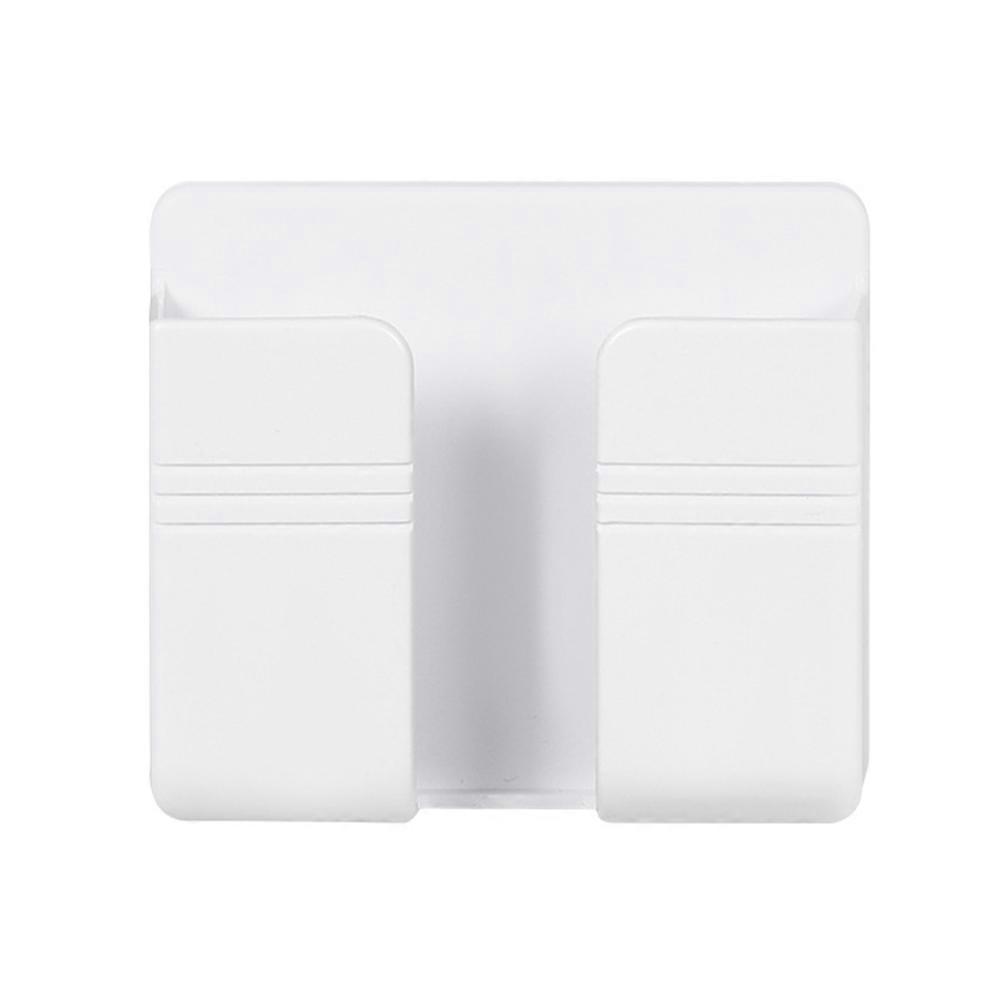 10pcs Wall Mounted Adhesive Storage Boxes, Multipurpose Holders for Cellphones & Remotes, Easy Install Space Saving Organizer, Ivory White