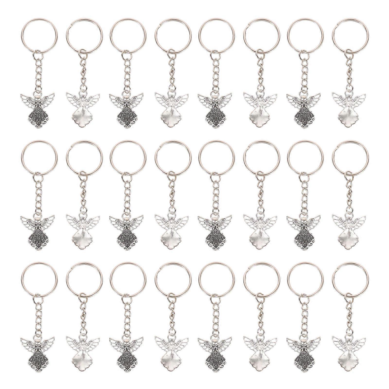 Durable Angel Key Ring Pendant 30Pcs Ideal For Birthday Party Wedding Occasions Stylish Decorative Accessory
