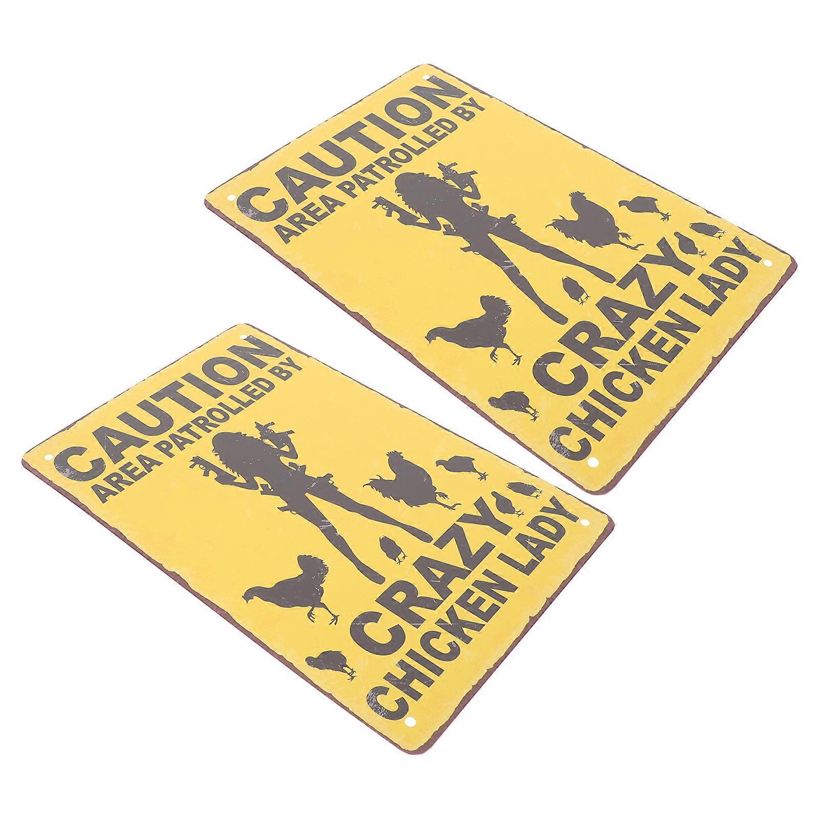 Garden Prohibition Warning Signs 2Pcs Rectangular Home Decoration 30x20cm Unique Retro Design