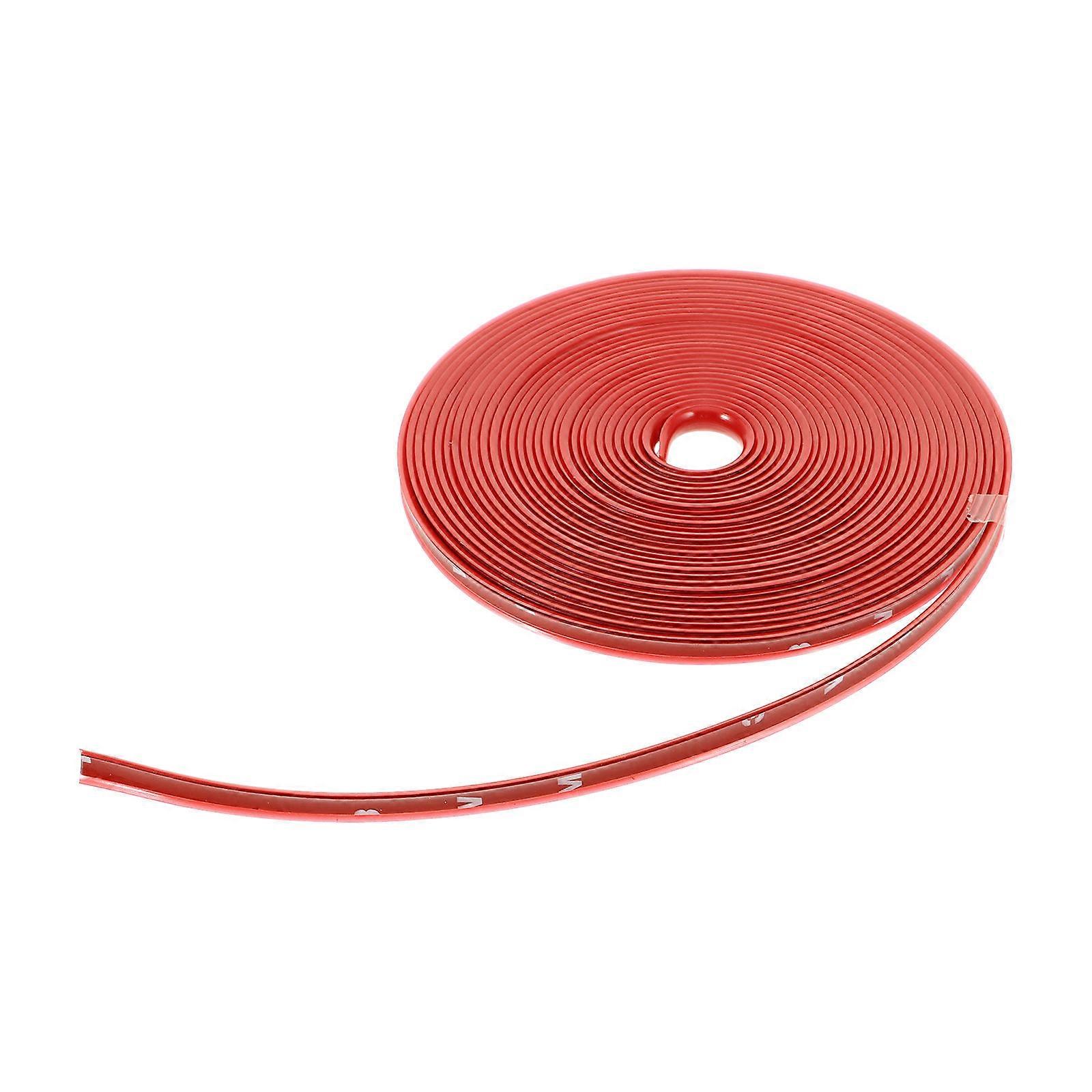 Rim Strips For Car Wheels Scratch Protection Easy Installation Red Color 1 Roll