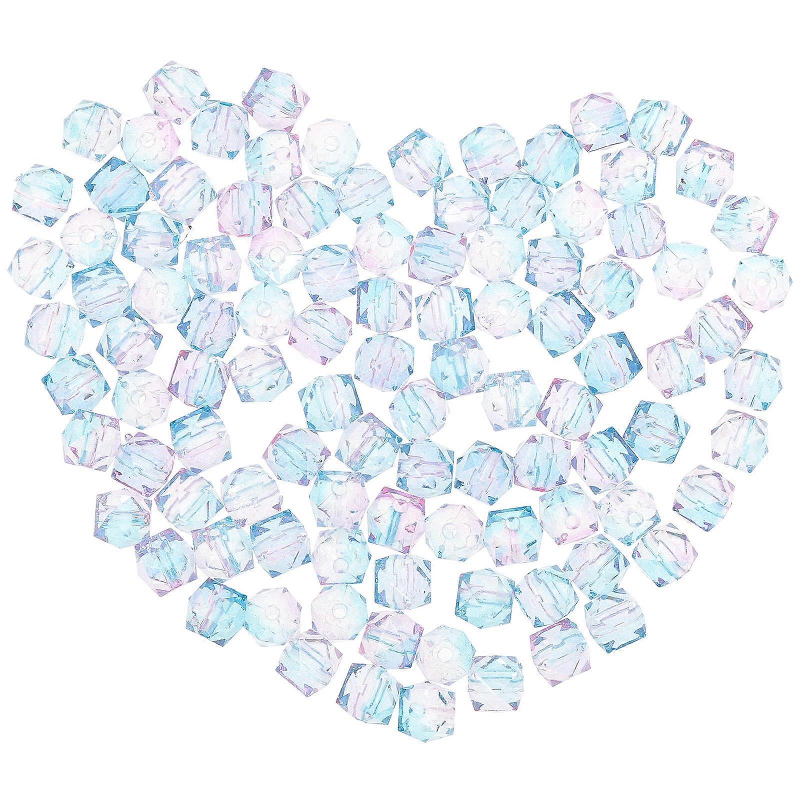 Acrylic Beads 200Pcs Sky-Blue Loose Spacer Beads Ideal For DIY Projects And For Jewelry Accessories
