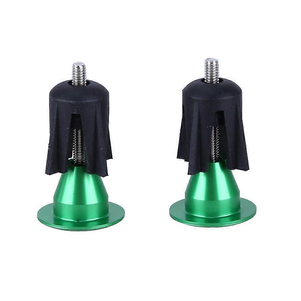 Aluminum Alloy Bar End Plugs for Bike Handlebars Green Color Suitable for Most Handlebar Sizes 2 5cm
