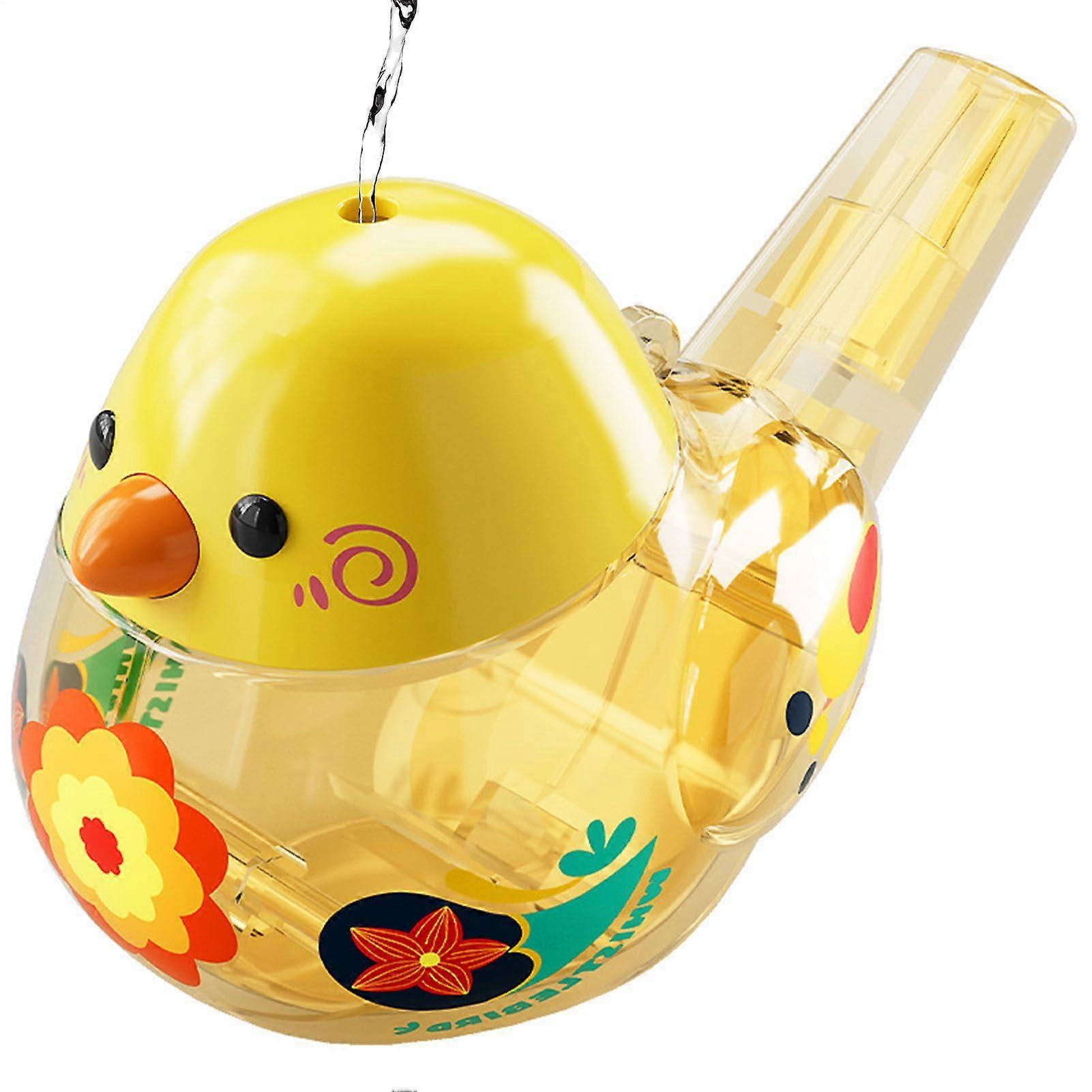 Vogelpfeife - Fun Water Whistle Toy for Kids | Fillable Bird Pipe | Ideal for Parties and Early Learning | Yellow
