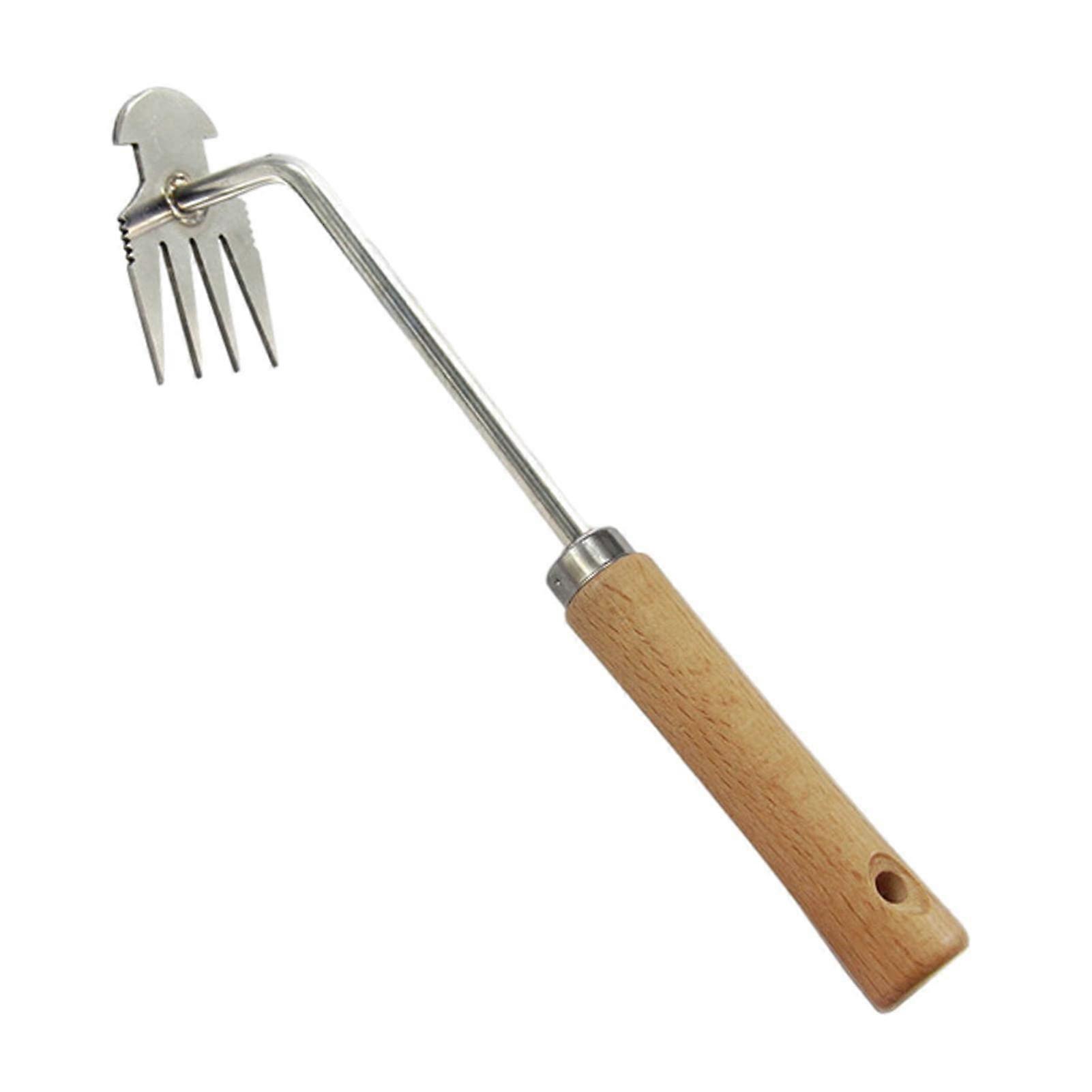 Weed Hoe, Small Stainless Steel Cultivator, Hand Gardening Tool for Weeding, Digging, and Soil Preparation