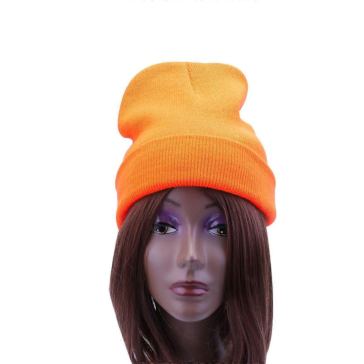 Orange Unisex Knitted Hat Ideal for Walking The Dog and Outdoor Activities with Portable Carry Function 1Pack