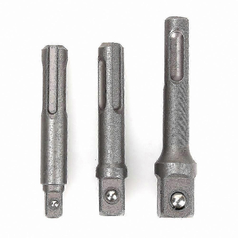 Socket Adapter Set - 3pcs Impact Drill Bits SDS Plus 1/4" 3/8" 1/2" Converter