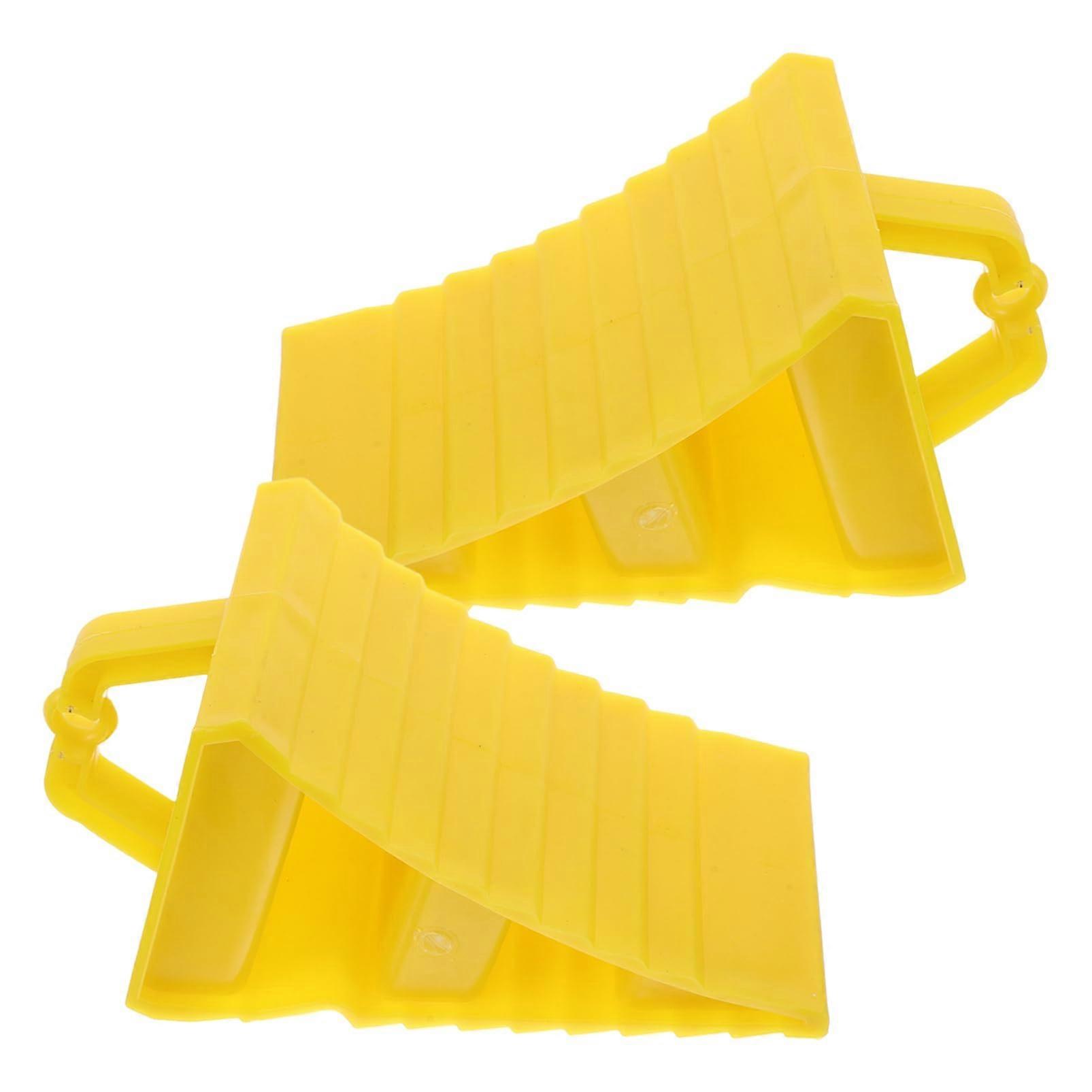 2 x Heavy Wheel Wedges with Handle, NonSlip and Stable Stoppers for Motorhomes, SUVs and Motorhomes for Garages and Travel