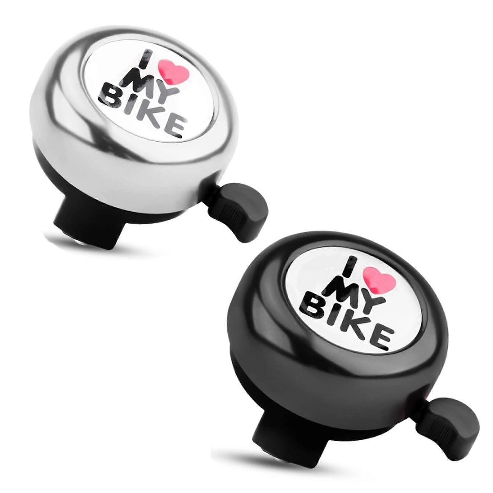 Retro Mini Bicycle Bell Pack of 2, Crisp Sound Small Bicycle Horn Bell, Clear Loud Tone for All Bicycle Models