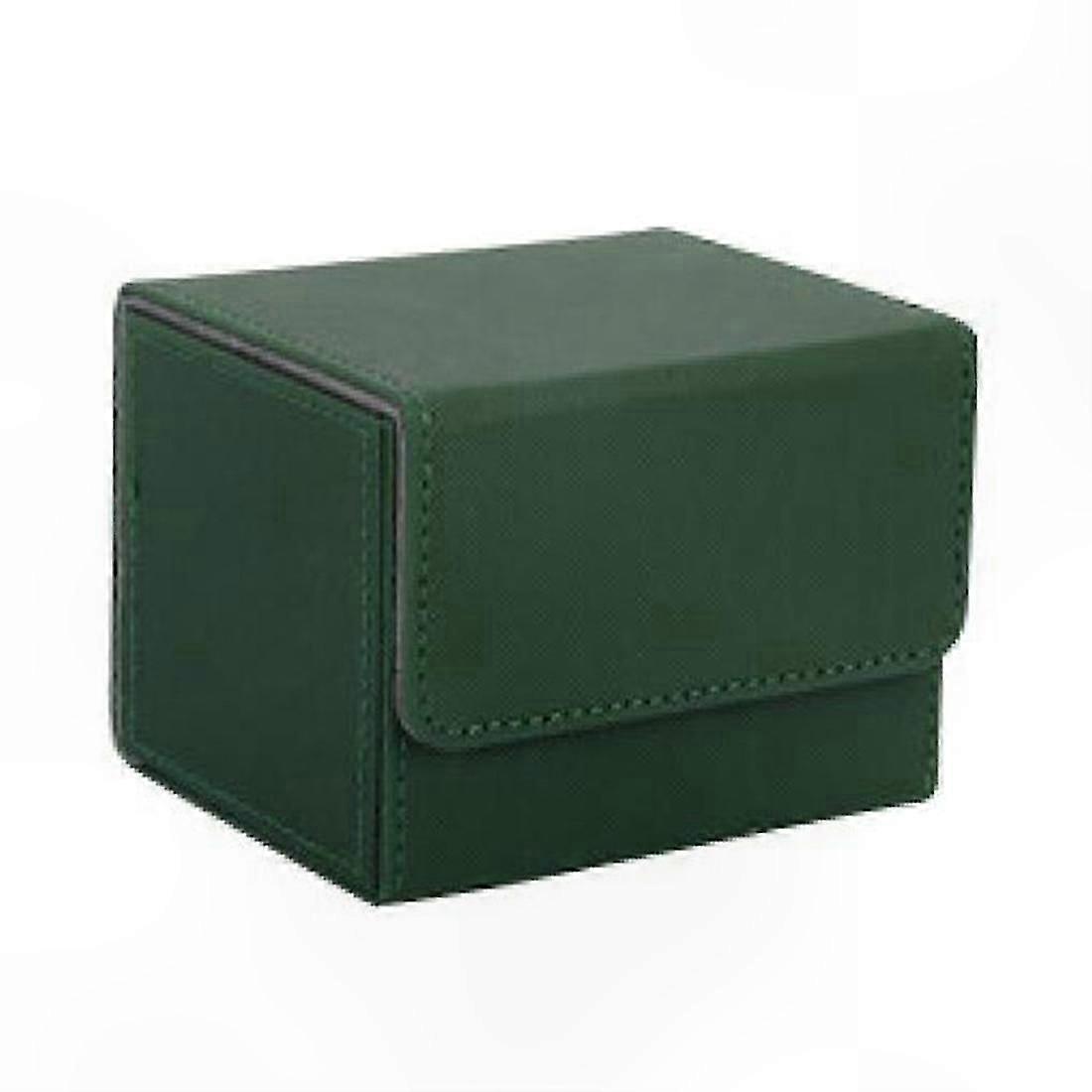 Green Side-Loading Deck Case for Card Storage, Fits 100+ Yugioh Cards, Durable Binder Holder