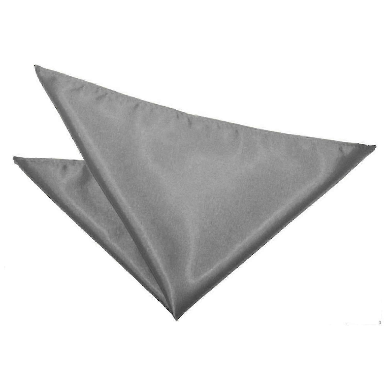 Platinum Plain Satin Pocket Square 30x30cm