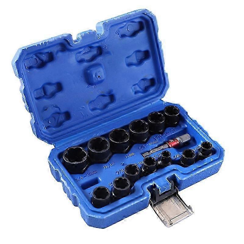 Impact Bolt Nut Remover Bolt Remover Tool Set 3/8'' Drive Nut Extractor Socket