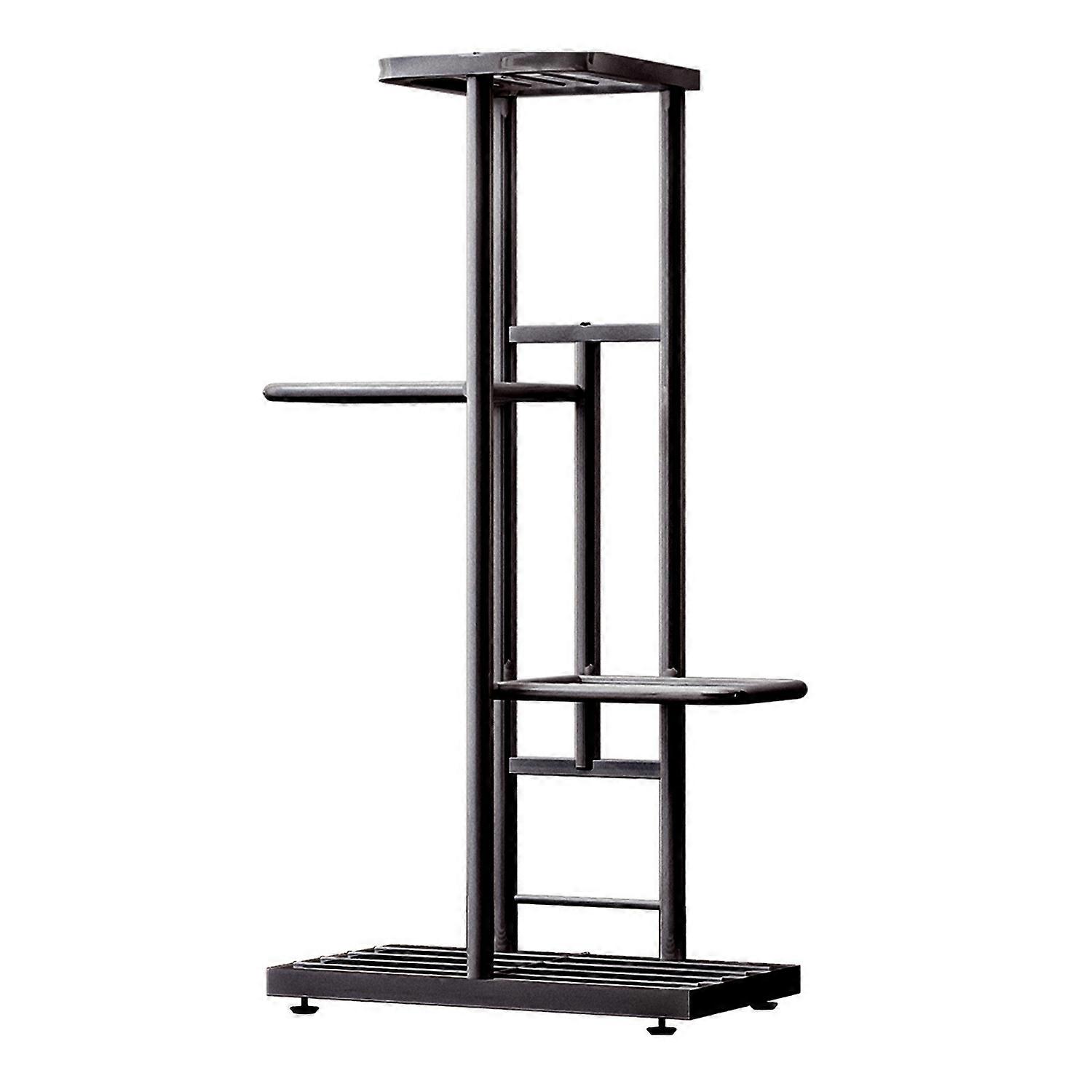 Heavy Duty 4-Tier Potted Plants Display Shelf Flower Pots Rack Potting Ladder Stand Storage Rack - D