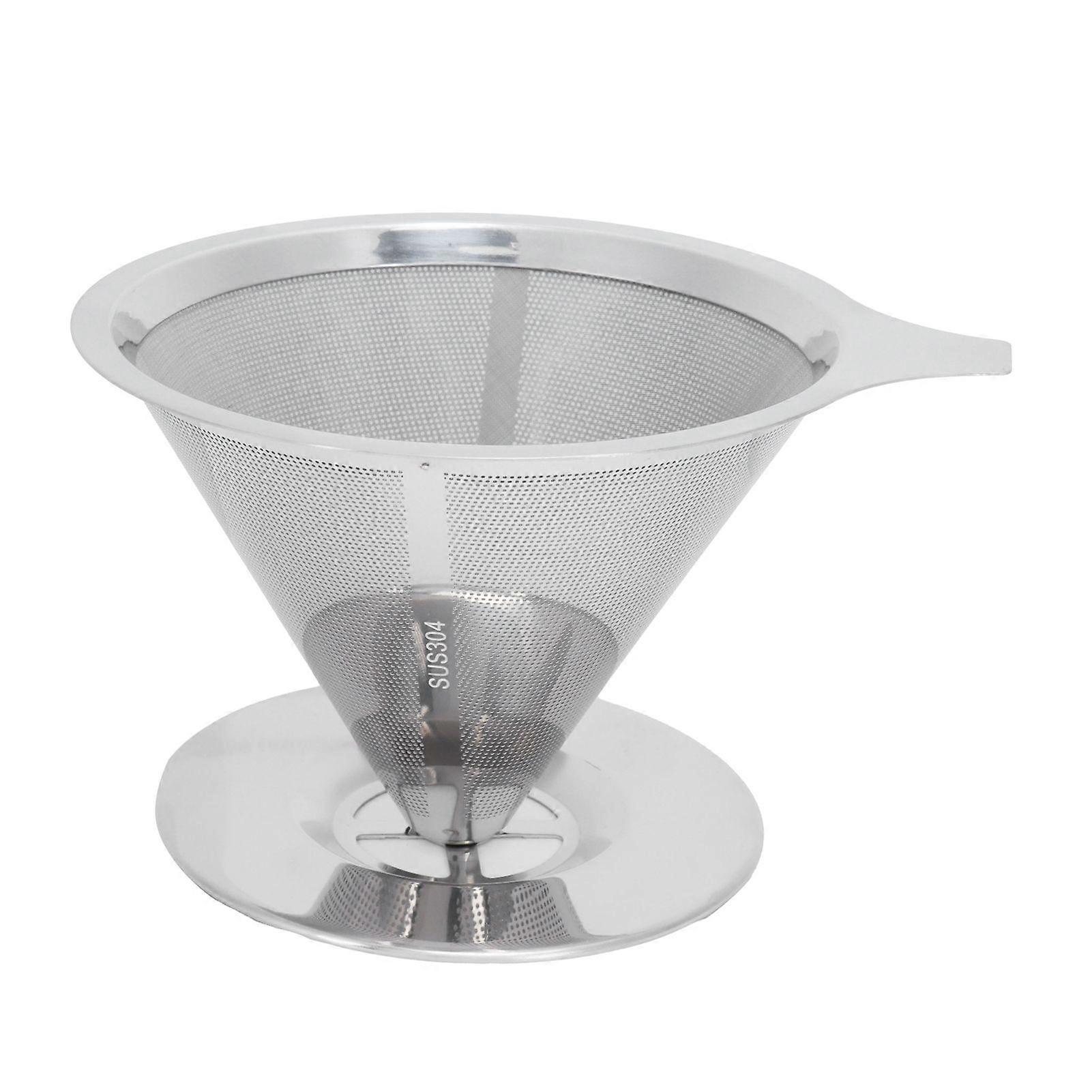 Stainless Steel Coffee Filter Funnel with Drip, Coffee Maker Accessories