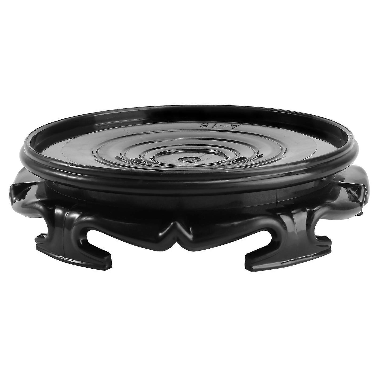 Flowerpot Base Rounded Flowerpot Base for Craft Adornment Resin Black Hold Flowerpot 1Pcs