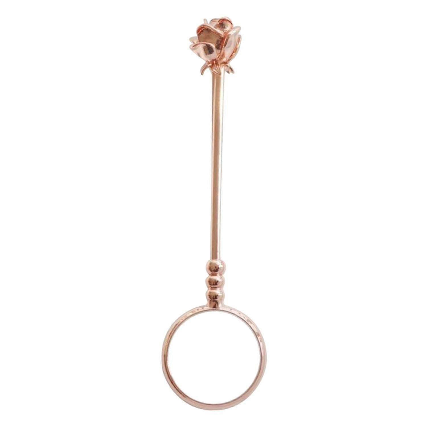 Holder Ring Adjustable Flower Pattern Brass Rose Cigarette Rack for Smoking