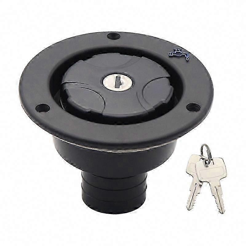 Réservoir d’eau verrouillable goulot de remplissage pour caravane RV remorque noir trappe d’entrée d’entrée accessoire